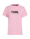 Karl Lagerfeld Woman T-shirt Pink Size M Organic Cotton