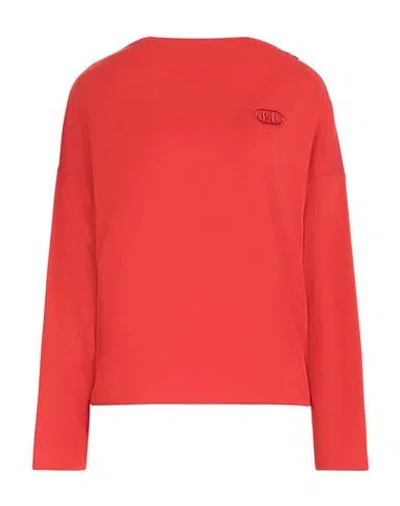 Karl Lagerfeld Woman T-shirt Red Size S Modal, Polyester, Elastane In Orange