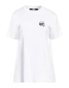 Karl Lagerfeld Woman T-shirt White Size L Cotton