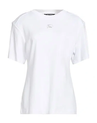 Karl Lagerfeld Woman T-shirt White Size L Cotton