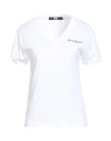 Karl Lagerfeld Woman T-shirt White Size L Organic Cotton In White