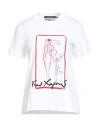 Karl Lagerfeld Woman T-shirt White Size L Organic Cotton In White