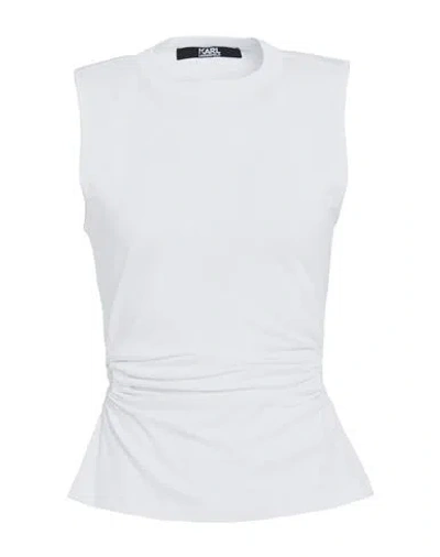 Karl Lagerfeld Woman T-shirt White Size Xs Organic Cotton