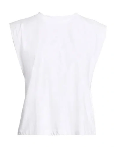 Karl Lagerfeld Woman T-shirt White Size L Organic Cotton