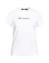 Karl Lagerfeld Woman T-shirt White Size L Organic Cotton