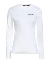 Karl Lagerfeld Woman T-shirt White Size M Cotton, Elastane In White
