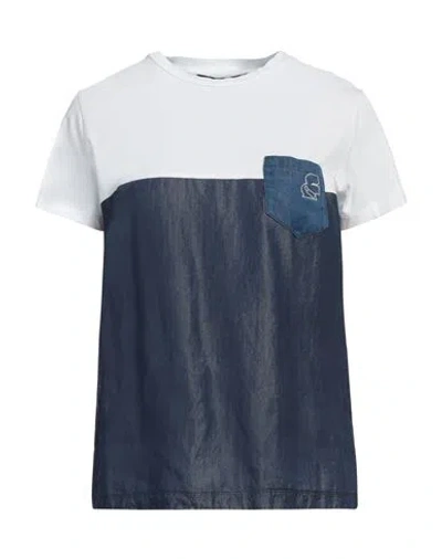 Karl Lagerfeld Woman T-shirt White Size M Cotton, Elastane