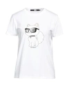 Karl Lagerfeld Ikonik 2.0 Choupette T-shirt Woman T-shirt White Size M Organic Cotton