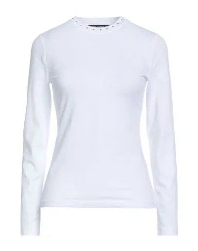 Karl Lagerfeld Woman T-shirt White Size M Organic Cotton, Elastane