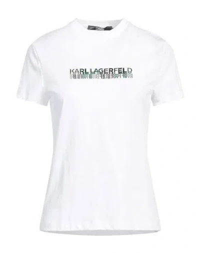 Karl Lagerfeld Woman T-shirt White Size S Cotton In White