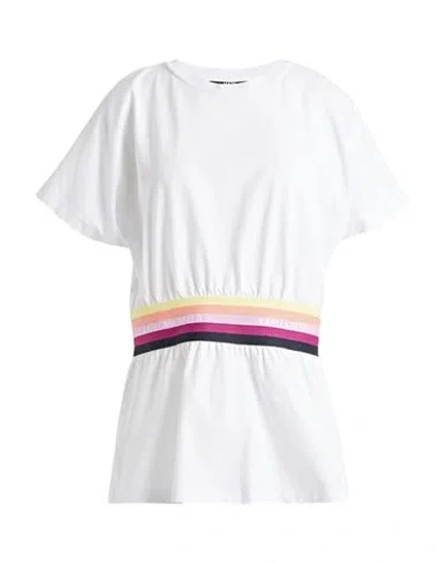 Karl Lagerfeld Woman T-shirt White Size Xl Cotton