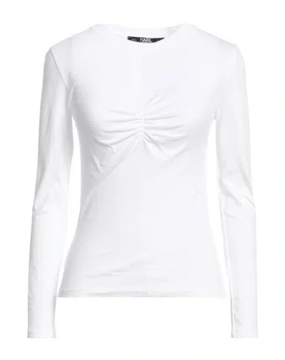 Karl Lagerfeld Woman T-shirt White Size Xs Cotton