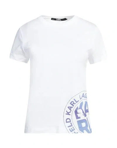 Karl Lagerfeld Woman T-shirt White Size Xs Organic Cotton