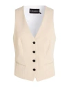 Karl Lagerfeld Woman Tailored Vest Beige Size 8 Polyester
