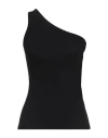 Karl Lagerfeld Woman Top Black Size S Organic Cotton, Elastane In Black