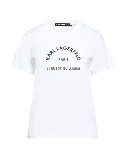 Karl Lagerfeld Woman T-shirt White Size M Cotton