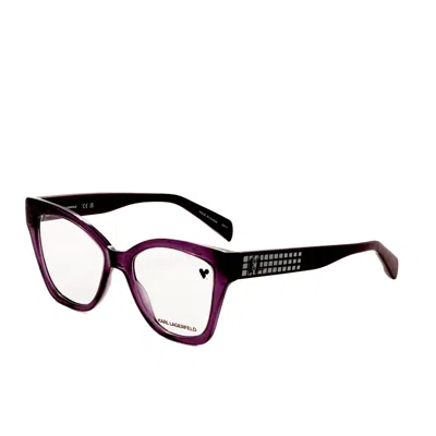 Karl Lagerfeld Women's 53 Mm Purple Opticals In Metallic