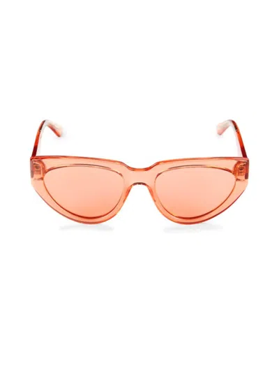 Karl Lagerfeld Women's 54mm Cat Eye Sunglasses In Orange