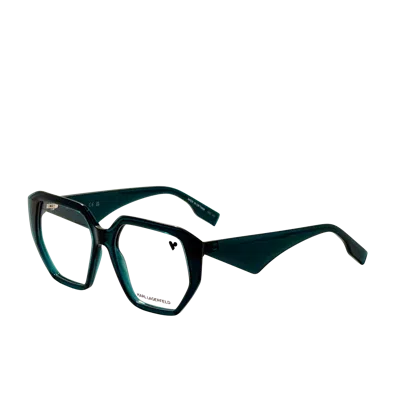 Karl Lagerfeld Women's 54mm Crystal Petrol Eyeglasses Kl6213-425-54 In Black