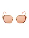 Karl Lagerfeld Women's 56mm Geometric Sunglasses In Orange