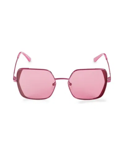 Karl Lagerfeld Women's 56mm Geometric Sunglasses In Pink
