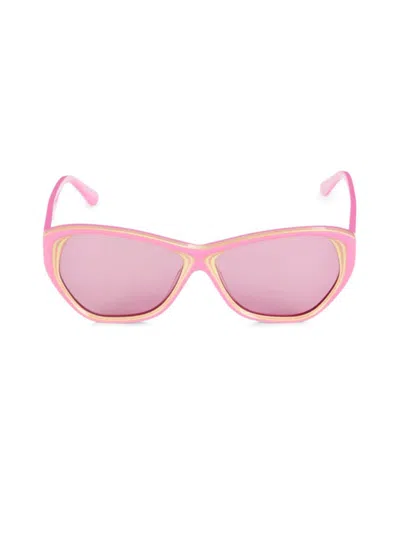 Karl Lagerfeld Women's 58mm Oval Sunglasses In Pink