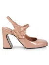 Karl Lagerfeld Women's 90mm Floral Appliqué Glossy Pumps