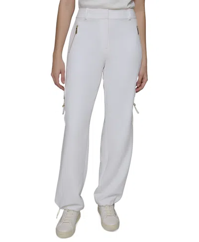 Karl Lagerfeld Women's Adjustable Bungee-hem Cargo Pants