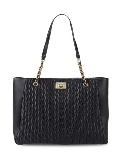Karl Lagerfeld Women's Agyness Large Tote In Black Gold