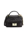 KARL LAGERFELD WOMEN'S AGYNESS QUILTED LEATHER CROSSBODY BAG