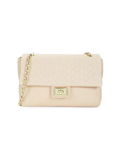 Karl Lagerfeld Women's Agyness Quilted Leather Shoulder Bag In Shell