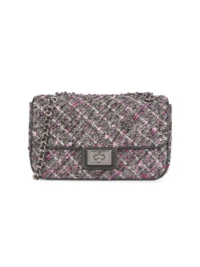 Karl Lagerfeld Women's Agyness Quilted Tweed Chain Shoulder Bag