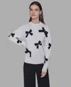 Karl Lagerfeld Women's All-over Bow Sweater In Multi
