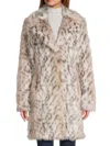 Karl Lagerfeld Women's Animal Print Faux Fur Coat In Neutral