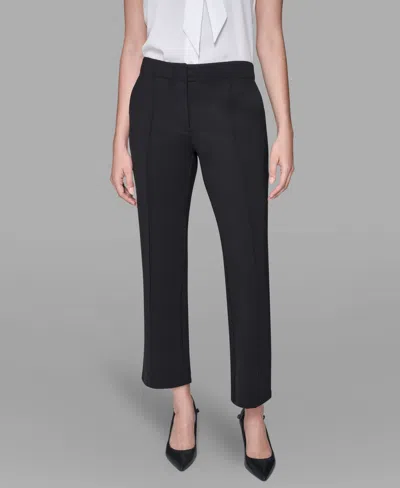 Karl Lagerfeld Women's Ankle Straight Pants In Black