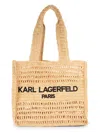 Karl Lagerfeld Women's Antibes Woven Paper Tote In Natural