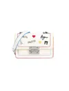 Karl Lagerfeld Corinne Leather Shoulder Bag In White Multi