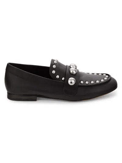 Karl Lagerfeld Women's Avah Studded Faux Pearl Loafers In Black