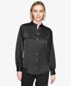 Karl Lagerfeld Women's Band-collar Blouse In Black