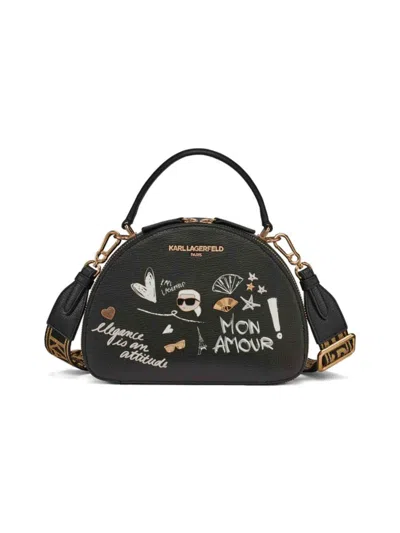Karl Lagerfeld Women's Bellamy Printed Crossbody Bag In Black