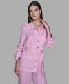 Karl Lagerfeld Women's Belted Jacket In Pink