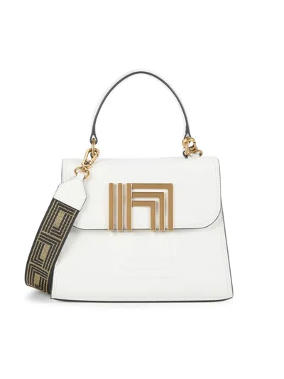 Karl Lagerfeld Women's Bernadine Leather Top Handle Bag In White