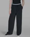 Karl Lagerfeld Women's Bi-stretch Wide-leg Pants In Black