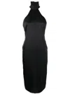 KARL LAGERFELD WOMEN'S BLACK COWL NECK VEST FOR SS24 SEASON