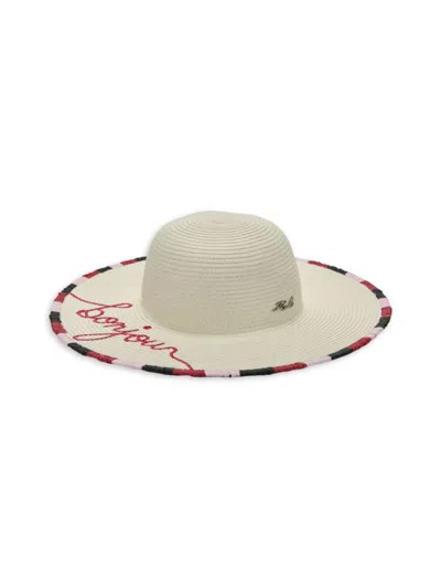 Karl Lagerfeld Women's Bonjour Logo Sunhat