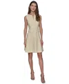 Karl Lagerfeld Paris Printed Tweed A-line Dress In Frsia Yw,s