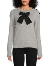 Karl Lagerfeld Women's Bow Sweater In Animal Print