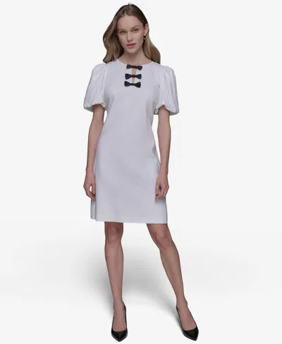 Karl Lagerfeld Women's Bow-trim A-line Dress
