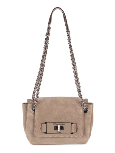 Karl Lagerfeld Women's Bridgette Leather Crossbody Bag In Brown