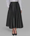 Karl Lagerfeld Womens Halter Bow Neck Top Bubble Midi Skirt In Black